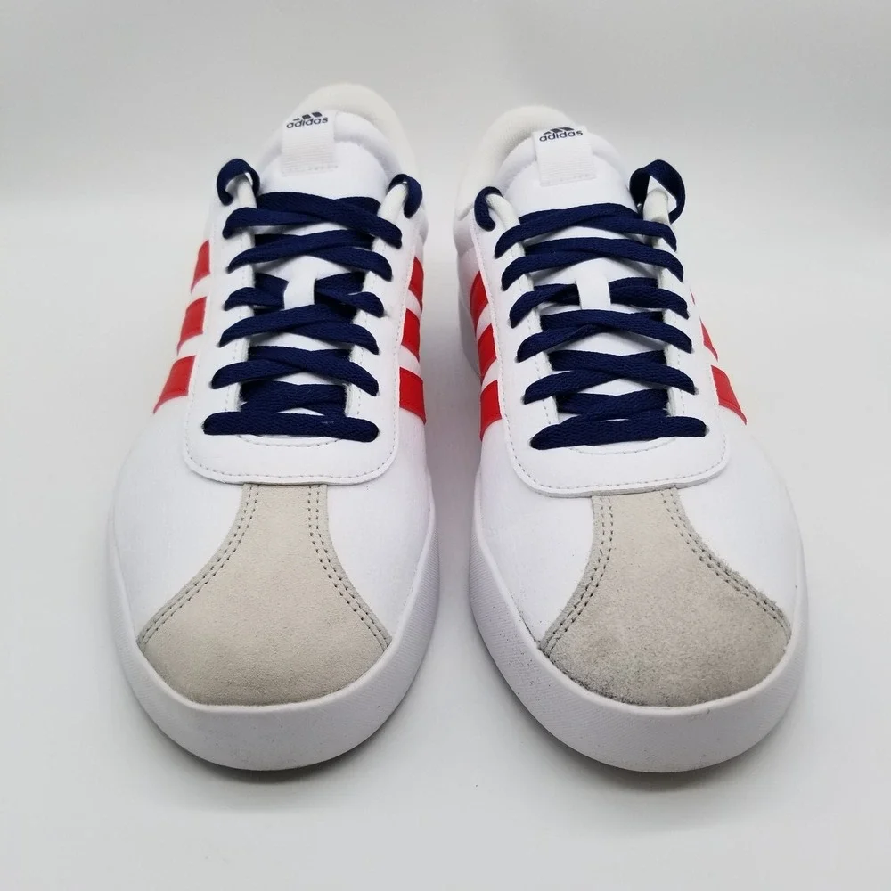 Adidas VL Court 3.0 Men Shoes‎ Sneakers Sz 10 Casual Skate Trainer Low Top White
